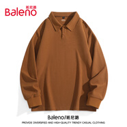 班尼路（Baleno）長(cháng)袖polo衫男秋季翻領(lǐng)簡(jiǎn)約華夫格重磅男士t恤日常休閑上衣男