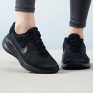 耐克（NIKE）女鞋男鞋跑步鞋 秋季新款情侶健步鞋緩震耐磨運動鞋透氣休閑鞋 REVOLUTION 7/男女同款/黑色 41