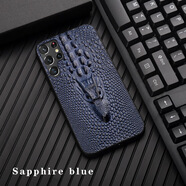 適用三星S23Ultra牛皮鱷魚(yú)頭3D手機殼S22Plus后蓋s21+代發(fā)A73一件 藍色 Galaxy A31