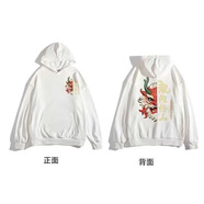 嘉曄紅色衛衣女秋冬加絨新款龍年本命年衣服新年過(guò)年中國風(fēng)拜年服外套 龍的傳人白色常規款 4XL