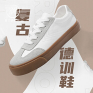 飛躍（Feiyue）休閑帆布鞋男鞋女鞋春夏季透氣百搭復(fù)古德訓(xùn)鞋子男情侶款運動板鞋 837白灰(超纖版) 37 (235mm)