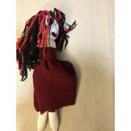 帝藍尼（DILANNI）詭異的布娃娃恐怖小娃小女鬼手工布藝玩偶公仔媽媽棉麻布棉花娃娃 25厘米