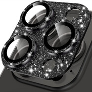藍(lán)煞適用iPhone15閃粉一體鷹眼鏡頭膜蘋(píng)果15ProMax鎧甲14金屬保護(hù)圈貼 13Pro/13ProMax【石墨色】 一體滿粉鷹眼