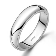 卡派亞Gpt950鉑金光面戒指足銀99簡約素圈男友生日禮物結婚白金情侶對戒 男戒 光面11號圈口 送男友 足銀