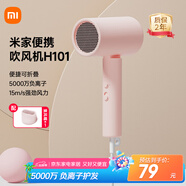 米家小米電吹風(fēng) 吹風(fēng)機(jī) 負(fù)離子護(hù)發(fā)可折疊 大風(fēng)力速干 H101 粉色 CMJ04LXP 國家補(bǔ)貼 便攜出游