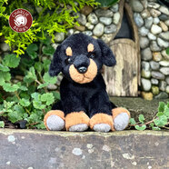 CHARLIE BEARS英國(guó)查理熊羅威納犬毛絨玩具生日禮物送女友治愈系可愛(ài) 黑色 13cm