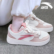 安踏（ANTA）粉色板鞋女鞋2025夏季新款輕松小白鞋厚底輕便休閑運(yùn)動鞋 -4紙莎白/藕灰/丁香粉 37.5