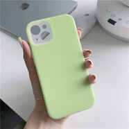 森淳 純色果凍硅膠液態(tài)iPhone15手機(jī)殼蘋(píng)果14promax新款小清新小眾13可愛(ài)少女防摔保護(hù)套 果凍液態(tài)【蘋(píng)果綠】-精孔鏡頭 蘋(píng)果 13