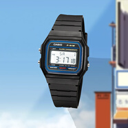卡西歐（CASIO）手表男多功能運(yùn)動戶外LED方形防水情侶W-217H-1A 217HM-7B 電子表 F-91W-1D藍(lán)色邊框 【附加貼膜】