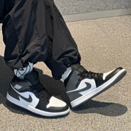 耐克（NIKE）男鞋aj板鞋休閑鞋夏季新款Air Jordan 1 Mid AJ1中幫籃球鞋運動鞋 DQ8426-001黑/鐵灰/白 44