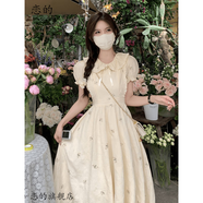 戀的碎花連衣裙夏季2024新款法式仙女公主裙學(xué)生衣服溫柔風(fēng)長(zhǎng)裙子夏天 時(shí)尚韓版圖片色 均碼（可備注碼數(shù)）