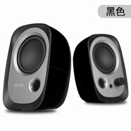 漫步者（EDIFIER） R12U 臺式電腦音響低音炮 家用迷你2.0筆記本小音箱USB對箱 黑色 有線連接 一對兩只