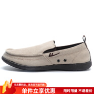 回力官方 一腳蹬男鞋夏季新款透氣布鞋男士舒適懶人帆布鞋子男qc HL912淺駝色 42