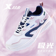 特步女鞋運動鞋女春夏季飛織軟底網(wǎng)面鞋女透氣跑步鞋女百搭休閑鞋子女 淺粉色/烏紫色 39