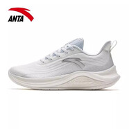 安踏（ANTA）女鞋運(yùn)動(dòng)鞋女跑步鞋女2025夏季新款休閑鞋情侶網(wǎng)面鞋健步旅游鞋子 象牙白/淺霧灰5571-1 新強(qiáng)緩震 39