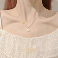 Twinkle Angel白色貝母笑臉項(xiàng)鏈女S925銀高級感輕奢小眾鎖骨鏈情人節(jié)生日禮物 貝母笑臉項(xiàng)鏈