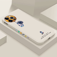 名界適用于蘋(píng)果16promax手機殼iphone手機套宇航員潮牌液態(tài)硅膠保護套全包防摔男新款女 蘋(píng)果16promax<懸掛星球>米白色