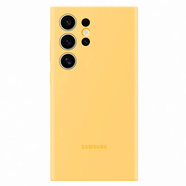 三星（SAMSUNG）Galaxy S24 Ultra原裝硅膠保護殼 手機套 原廠(chǎng)保護殼 手機保護套 SM-S9280手機殼  S24Ultra 黃色