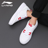 李寧（LI-NING）鞋子男鞋經(jīng)典板鞋男2025春夏季厚底增高休閑鞋運動(dòng)戶(hù)外低幫小白鞋 標準白/朱砂紅 41