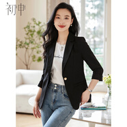 初申七分袖西裝外套女時(shí)尚通勤休閑修身氣質(zhì)一?？坌∥餮bS143F4577