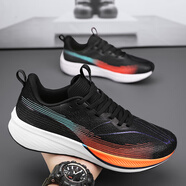 (LINING)跑步鞋7pro新款2026赤兔校園學(xué)生競速減震碳板運動(dòng)鞋 P122黑色/赤兔6 38