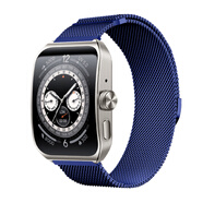 OPPO CEEN適配oppowatch4Pro米蘭磁吸表帶智能運動手表oppowatch新款金屬替換帶時尚版男女4代透氣腕帶非原 藍色 OPPOWatch(41mm)++貼