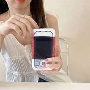 ZKHE搞怪復古諾基亞手機滑蓋鏡適用蘋(píng)果14手機殼iPhone13ProMax新款12 滑蓋鏡子 紅色諾基亞 iPhone 11