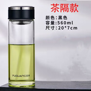 富光 單層雙層玻璃杯新款水杯2116高硼硅透明車載茶杯定制批發(fā)團(tuán)購印 單層560毫升黑色帶網(wǎng)