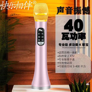 快樂(lè )相伴 音響話(huà)筒一體麥克風(fēng)唱歌40W大音量擴音神器開(kāi)會(huì )辦公手機K歌抖音箱ktv家用無(wú)線(xiàn)藍牙直播外放 旗艦款40w【玫瑰金】
