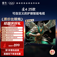 TCL雷鳥(niǎo)電視 43雀4 25款 43英寸 低藍光無(wú)頻閃 自定義遙控器 無(wú)開(kāi)機廣告 家電國家補貼電視43F195C 43英寸 平板電視