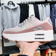 耐克（NIKE）跑步鞋女鞋AIR MAX 90 LV8雙層氣墊增高厚底減震休閑低幫運動(dòng)鞋 FD4328-001煙灰紫紅 36