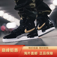 耐克（NIKE）Air Jordan Legacy 312 聯(lián)名AJ312男女中幫休閑籃球鞋海外直郵 黑金亮皮AT4040/AV3922-007 42.5