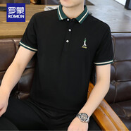 羅蒙（ROMON）短袖T恤男2023夏季韓版商務(wù)短袖男士休閑高爾夫POLO打底衫男裝