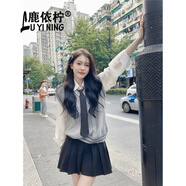 鹿依檸jk制服連衣裙女2024秋冬新款女裝韓國學(xué)姐?；▽W(xué)院風(fēng)學(xué)生套裝裙子 百褶短裙 S