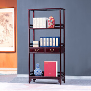 藝銘天下血檀書架實(shí)木新中式書房多層置物架茶架展示架Q 單個(gè)：長(zhǎng)88*寬36*高186cm