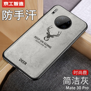 京工智造【布紋好手感】適用華為mate30手機殼mate30Pro保護套5g版全包防摔硅膠軟簡(jiǎn)約男款女 M30Pro/EPro【灰色麋鹿】贈水凝膜+鏡頭膜