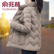 俞兆林 菱格棉服女秋冬2024新款時(shí)尚洋氣冬裝棉襖短款棉衣 駝色 L (建議95-110斤)