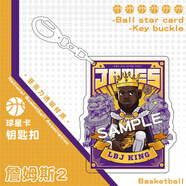 nba球星卡掛件鑰匙扣亞克力掛件詹姆斯湯普森約基奇羅斯籃球迷周 X-1032 詹姆斯2