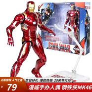 IMVE兒童禮物漫威鋼鐵俠MK3模型生日男孩玩具手辦馬克85關(guān)節(jié)可動擺件 MK46鋼鐵俠【經(jīng)典彩盒+支架】