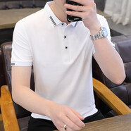 A21男士polo衫短袖t恤春夏季新款翻領(lǐng)半袖打底衫上衣服潮流體恤 以純-白色 M