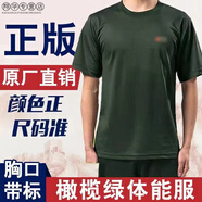 際華3543原廠短袖體能作訓(xùn)練服套裝體能服男夏季速干軍迷短褲男女運動服男女 180-185/92-96 橄欖綠單上衣