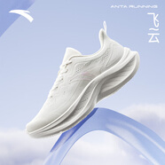 安踏（ANTA）飛云丨女鞋運動鞋厚底緩震跑步鞋網(wǎng)面透氣旅游鞋女 象牙白-1 37.5