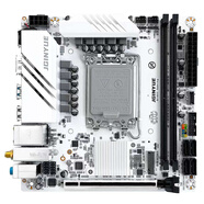 精粵 H610i/B760i主板1700針I(yè)TX主板DDR4/DDR5內存電腦游戲臺式機酷睿12/13/14代17*17CM 精粵B760i GAMING主板 搭配i3 12100F【散片】