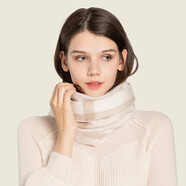 Siggi[禮盒裝】山羊絨圍巾女冬季百搭圍脖雙面格子加厚保暖新年禮物