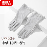 南極人夏季騎行防曬手套女薄款戶(hù)外蕾絲網(wǎng)紗可觸屏防滑透氣開(kāi)車(chē)手套 煙灰色【網(wǎng)眼透氣】