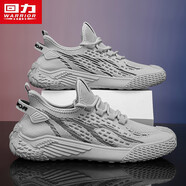 回力(Warrior)休閑鞋男舒適百搭飛織鞋透氣網(wǎng)面鞋男鞋 3631N 灰色 41