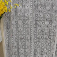 米囹蕾絲布料白色蕾絲花邊布料舞臺婚禮紗幔臺窗簾臺桌布網(wǎng)紗婚慶 白色創(chuàng)意豎條2米(寬1.5米左右)