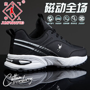 JOEDON GOLAN2024新款男鞋透氣耐磨防滑時(shí)尚運(yùn)動(dòng)鞋舒適輕便回彈緩震休閑跑步鞋 黑白色 38