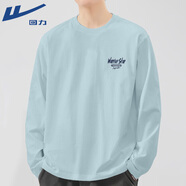 回力（Warrior）長(cháng)袖t恤男2024春秋上衣美式寬松純棉內搭打底衫新款男女生百搭T