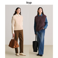 旅途原品ltyp Alpaca羊駝毛長絨感慵懶大廓形開衫/馬甲/毛衣系列 復(fù)古紫-毛織背心 XS-S